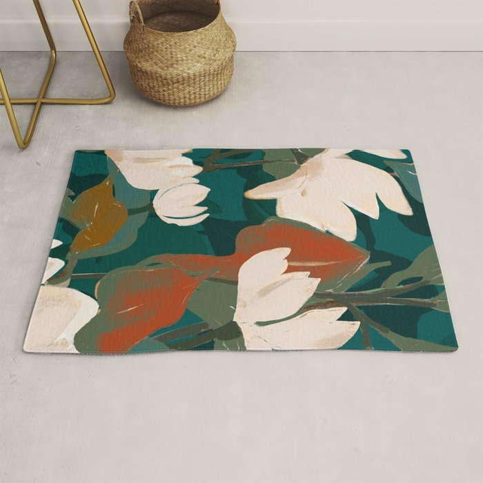 Abstract Art Garden Flowers Rug Gallery Image 1
