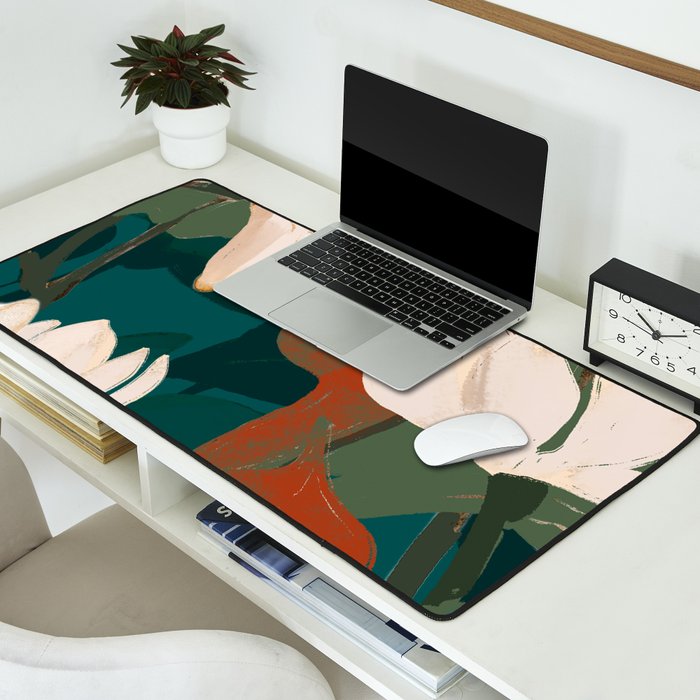 Abstract Art Garden Flowers Desk Mat Gallery Image 2