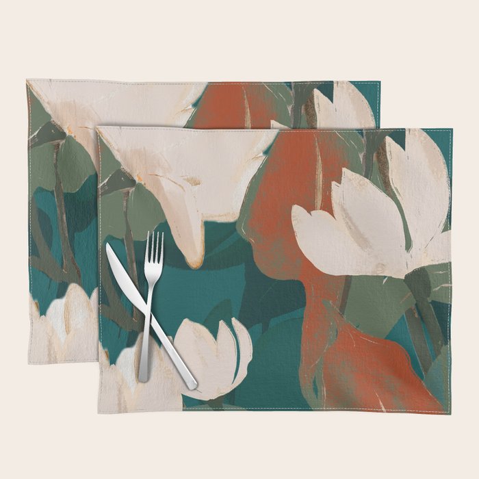 Abstract Art Garden Flowers Placemat Gallery Image 1