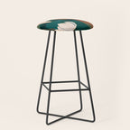 Abstract Art Garden Flowers Stool Gallery Image 1