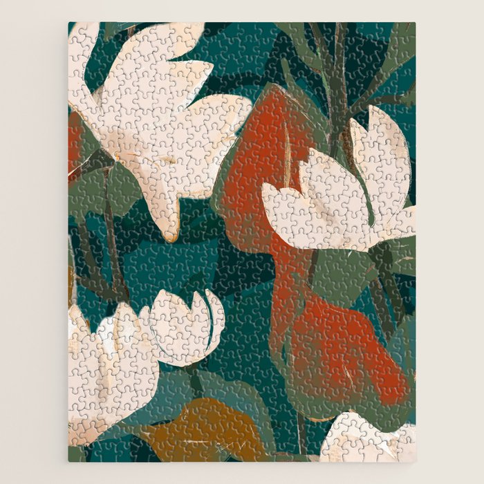 Abstract Art Garden Flowers Jigsaw Puzzle Gallery Image 1