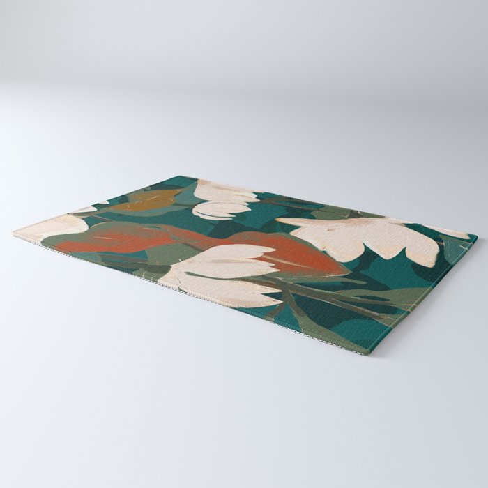 Abstract Art Garden Flowers Rug Gallery Image 3