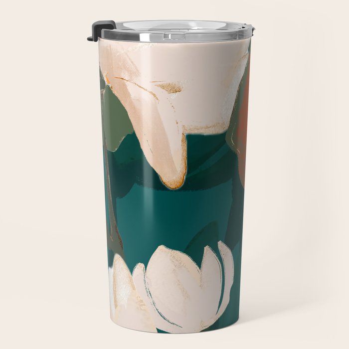 Abstract Art Garden Flowers Travel Mug Gallery Image 3