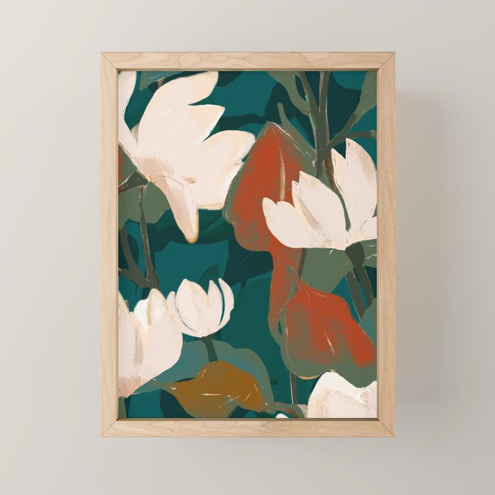 Abstract Art Garden Flowers Mini Art Print Gallery Image 1