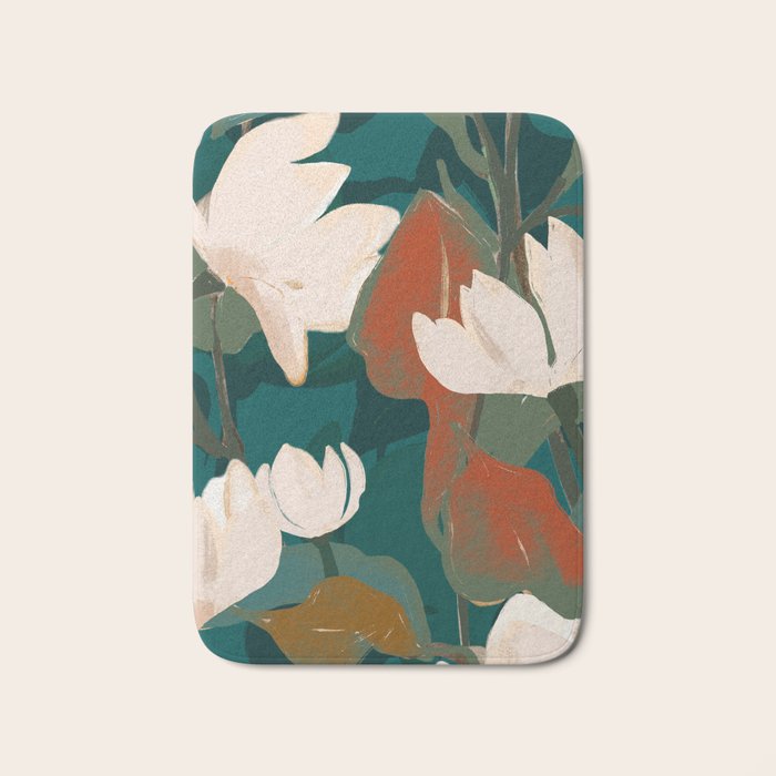 Abstract Art Garden Flowers Bath Mat Gallery Image 1
