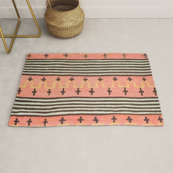 Vintage Southwest Blanket Print Rug Gallery Image 1
