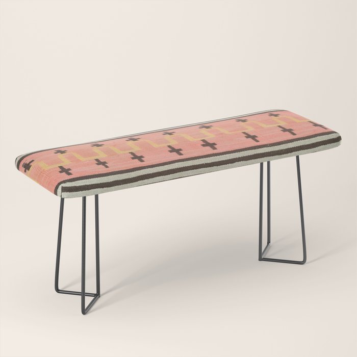 Vintage Southwest Blanket Print Bench Gallery Image 1