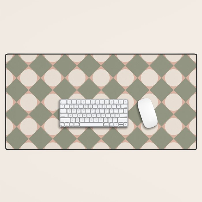 Retro Geometric Pattern VI Desk Mat Gallery Image 1