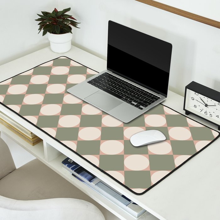 Retro Geometric Pattern VI Desk Mat Gallery Image 2