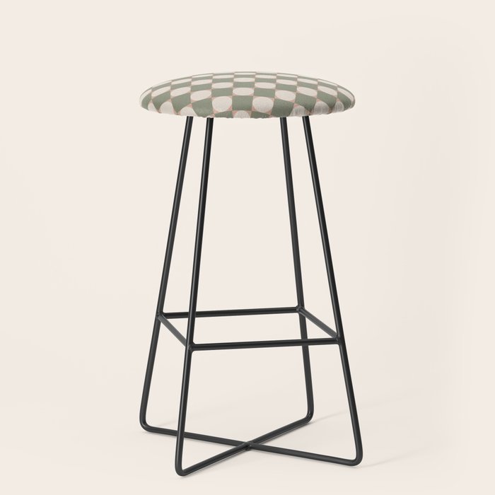 Retro Geometric Pattern VI Stool Gallery Image 1