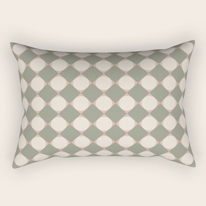 Retro Geometric Pattern VI Rectangular Pillow Gallery Image 2