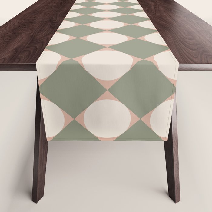 Retro Geometric Pattern VI Table Runner Gallery Image 1
