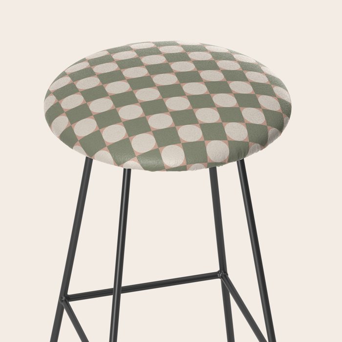 Retro Geometric Pattern VI Stool Gallery Image 2