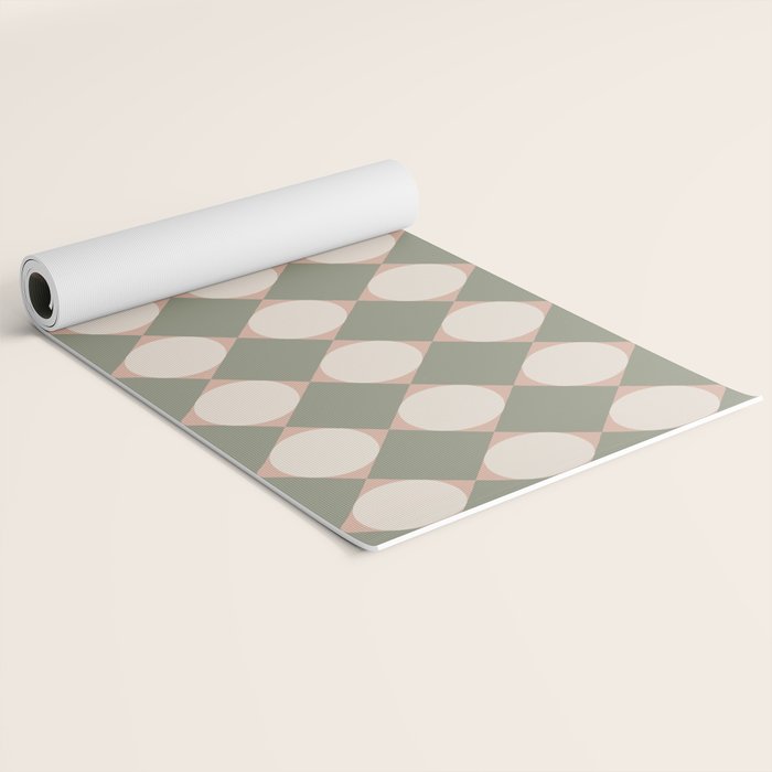 Retro Geometric Pattern VI Yoga Mat Gallery Image 2