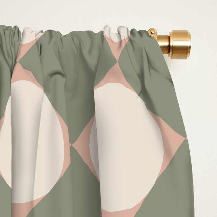 Retro Geometric Pattern VI Window Curtain Gallery Image 2