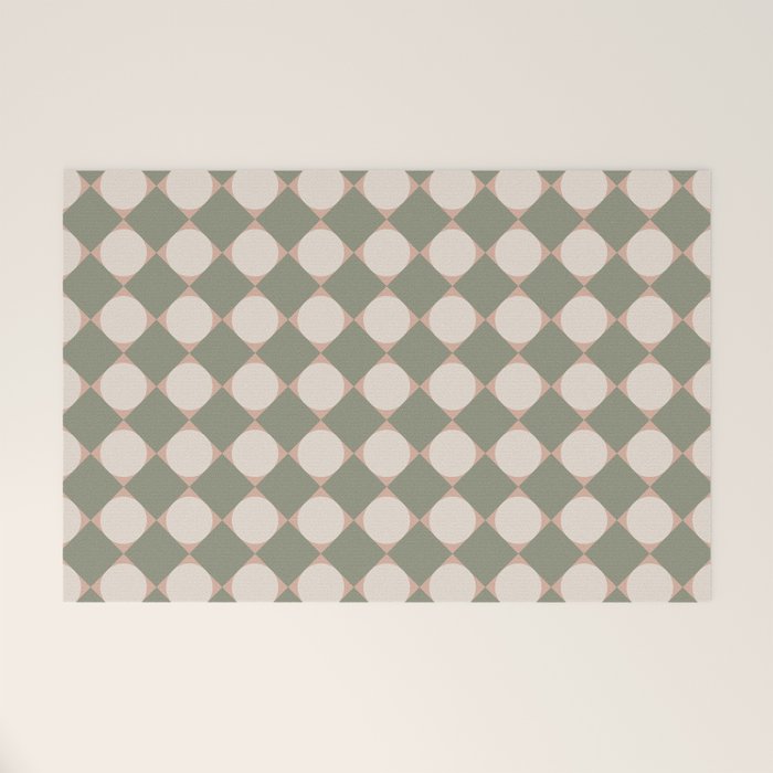 Retro Geometric Pattern VI Welcome Mat Gallery Image 1