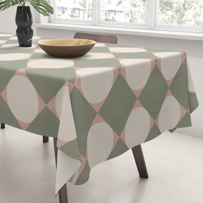 Retro Geometric Pattern VI Tablecloth Gallery Image 3