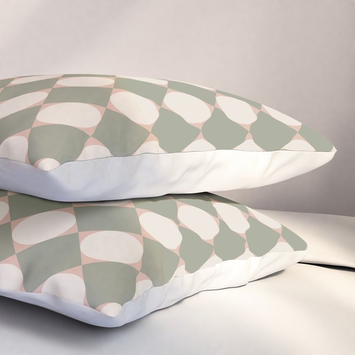 Retro Geometric Pattern VI Pillow Sham Gallery Image 3