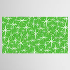 Lime Green Mid Century Modern Twinkling Stars Retro Atomic Pattern Tablecloth Gallery Image 2