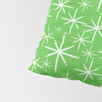 Lime Green Mid Century Modern Twinkling Stars Retro Atomic Pattern Pillow Sham Gallery Image 4