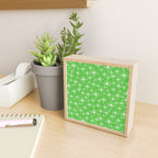 Lime Green Mid Century Modern Twinkling Stars Retro Atomic Pattern Mini Art Print Gallery Image 2
