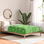 Lime Green Mid Century Modern Twinkling Stars Retro Atomic Pattern Comforter Gallery Image 2
