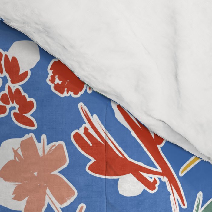 Wild colorful flowery meadow B Comforter Gallery Image 4