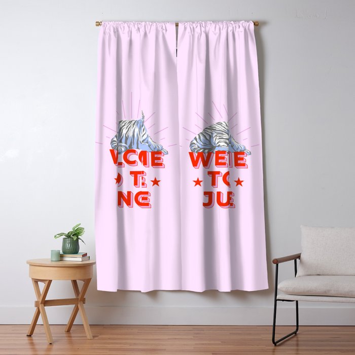 welcome to the jungle - retro tiger Window Curtain Gallery Image 5