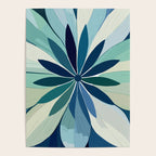 Blooming in Floral Blue and Green Poster Gallery Image 4