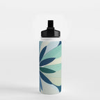 Blooming in Floral Blue and Green Water Bottle Gallery Image 2
