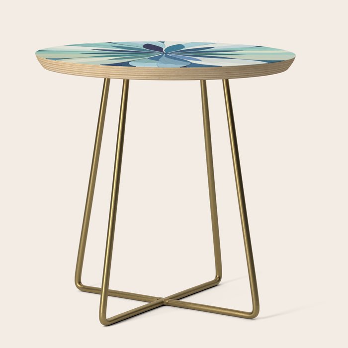 Blooming in Floral Blue and Green Side Table Gallery Image 1