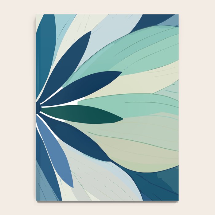 Blooming in Floral Blue and Green Notebook Gallery Image 4