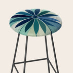 Blooming in Floral Blue and Green Stool Gallery Image 2