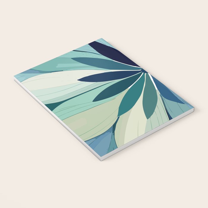 Blooming in Floral Blue and Green Notebook Gallery Image 3