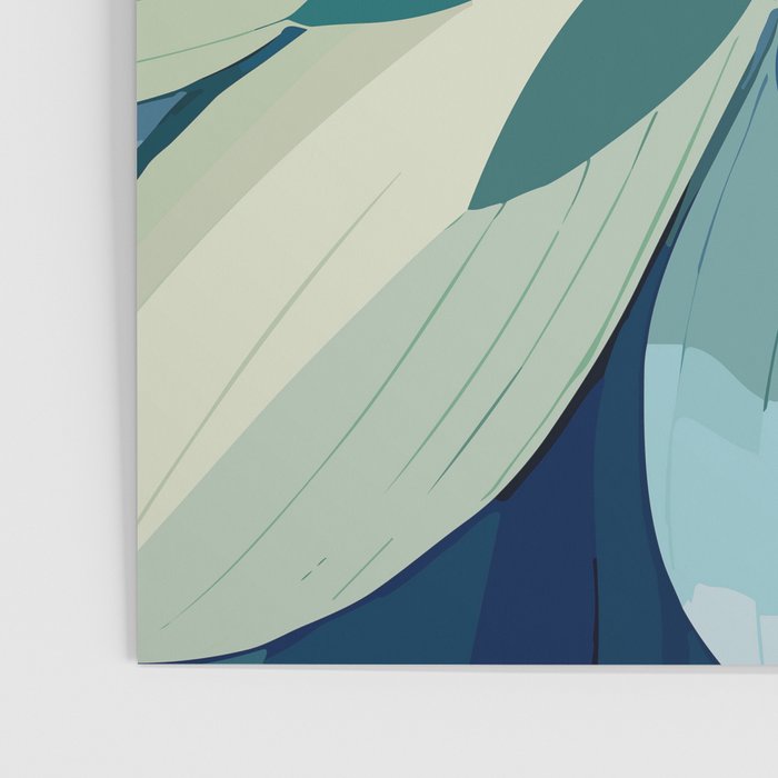Blooming in Floral Blue and Green Poster Gallery Image 3