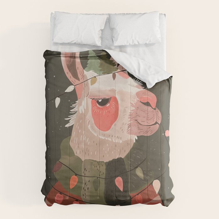 Festive Glow Llama Comforter Gallery Image 6