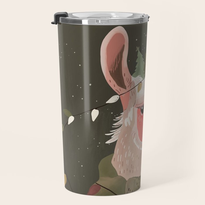 Festive Glow Llama Travel Mug Gallery Image 3