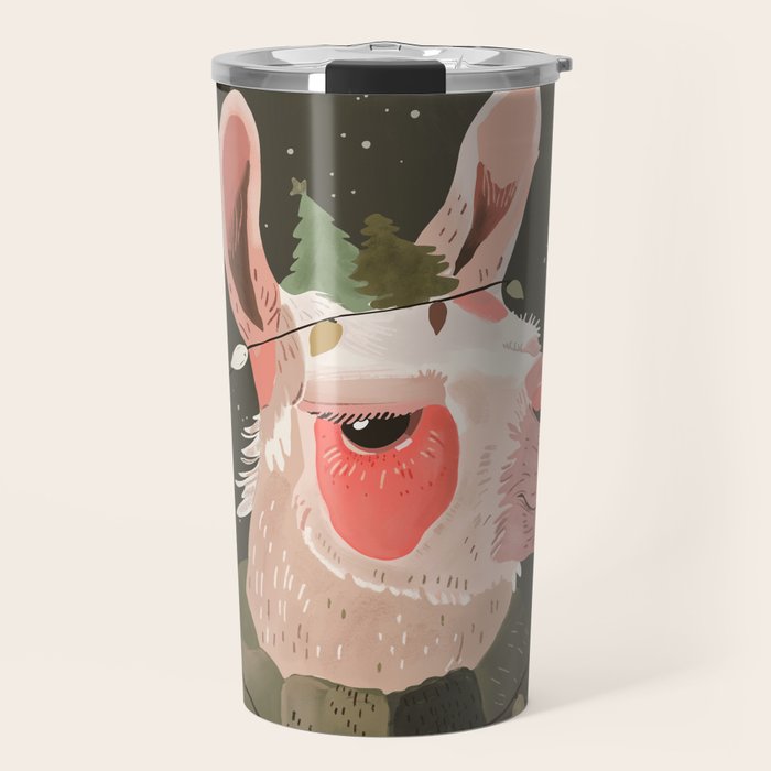Festive Glow Llama Travel Mug Gallery Image 1