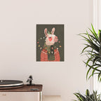 Festive Glow Llama Poster Gallery Image 2