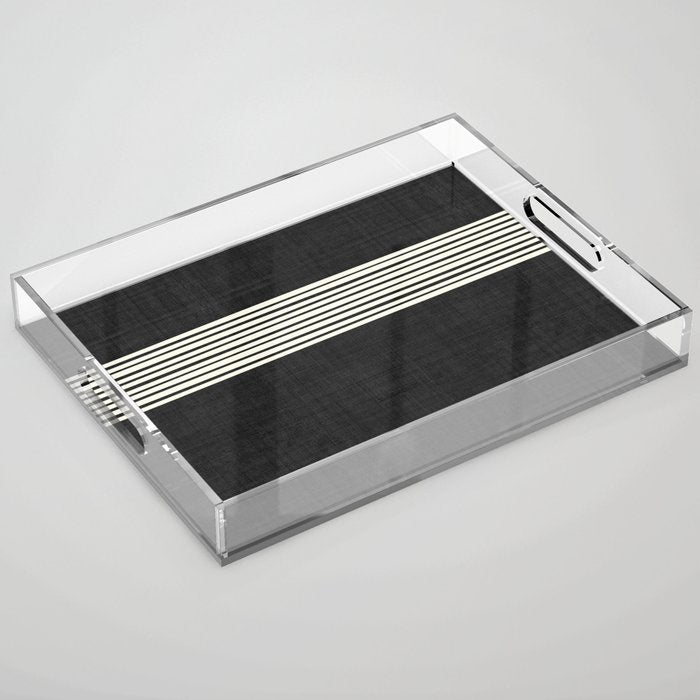 Band in Black and White Acrylic Tray Gallery Image 1