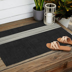Band in Black and White Outdoor Rug Gallery Image 2