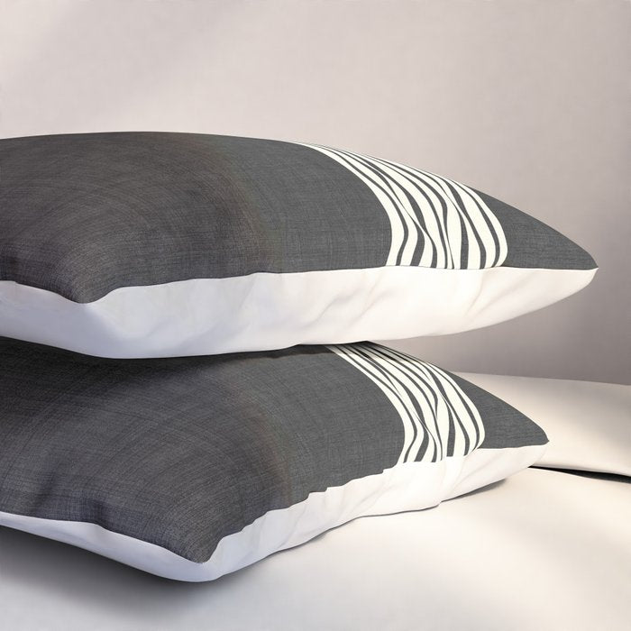 Band in Black and White Pillow Sham Gallery Image 3