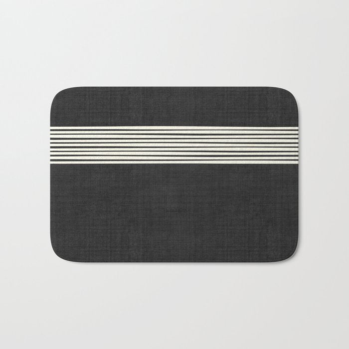 Band in Black and White Bath Mat Gallery Image 1