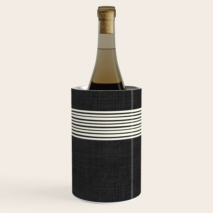 Band in Black and White Wine Chiller Gallery Image 2