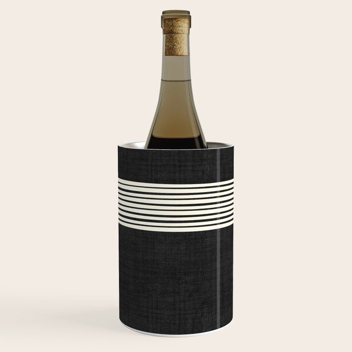 Band in Black and White Wine Chiller Gallery Image 3