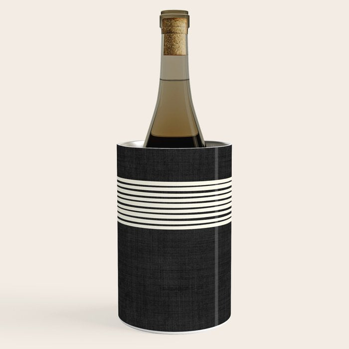 Band in Black and White Wine Chiller Gallery Image 1