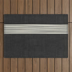 Band in Black and White Outdoor Rug Gallery Image 1