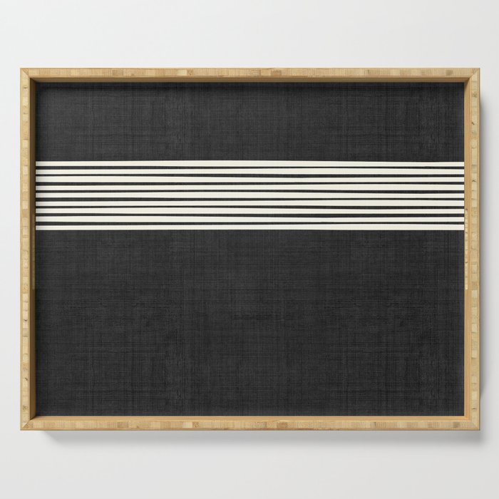 Band in Black and White Serving Tray Gallery Image 1