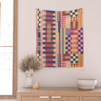 Geometric Composition Colorful Wall Tapestry Gallery Image 2
