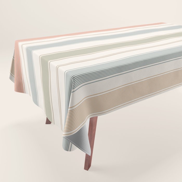 Desert Stripe Calm Tablecloth Gallery Image 1
